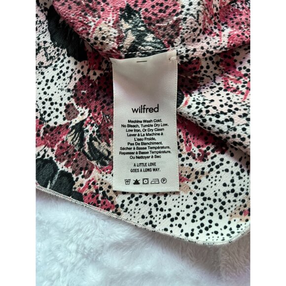 Aritzia Wilfred Womens Floral Long Sleeve Off-Shoulder Blouse Top XS Multicolor - Picture 8 of 10